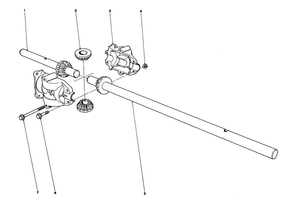 Differential Assembly Diagram and Parts List for 56150 5000001 - 5999999 Toro Lawn Tractor