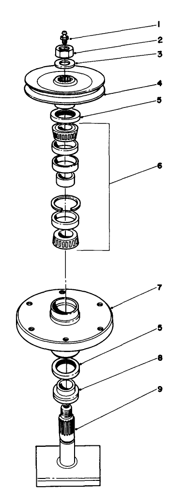 Drive Spindle No. 27-0870 Diagram and Parts List for 30136 9000001 - 9999999 Toro Lawn Mower