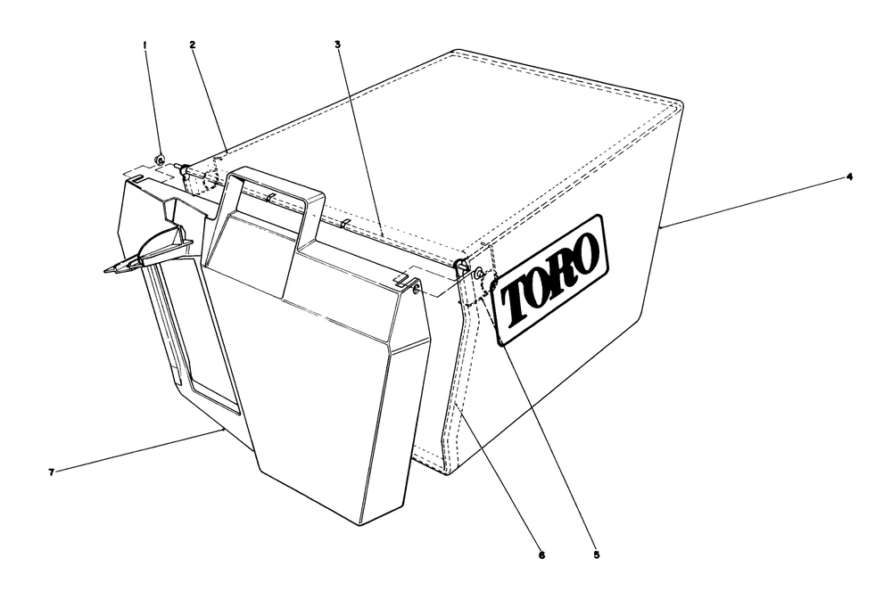Grass Bag Assembly No. 11-0159 Diagram and Parts List for 20526C 9000001 - 9999999 Toro Lawn Mower
