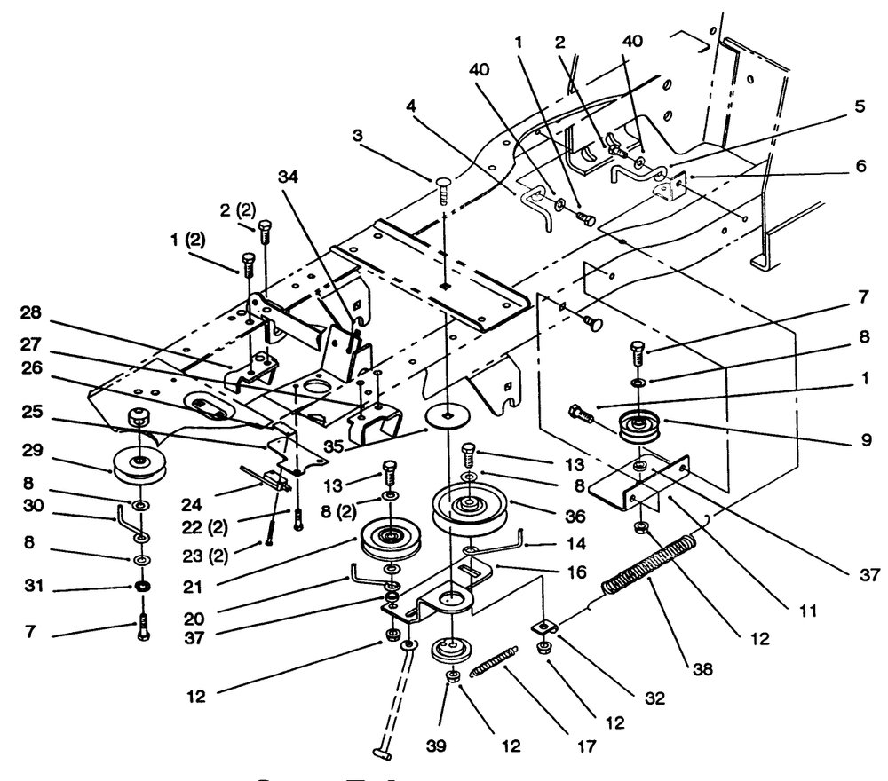 Gear Drive Components Diagram and Parts List for 72063 4900001 - 4999999 Toro Lawn Tractor
