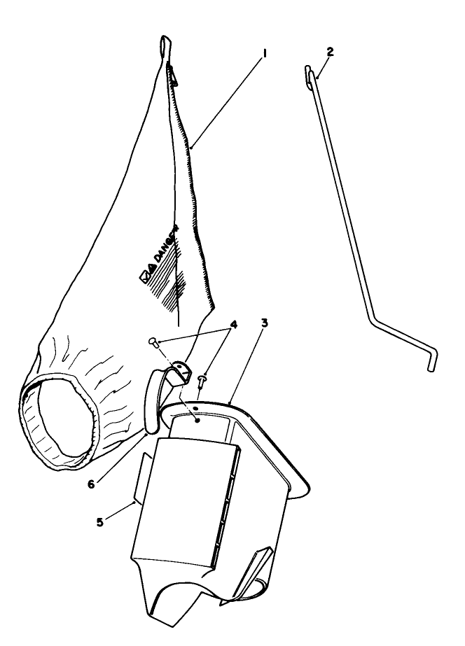 Bagging Kit No. 47-6510 (Optional) Diagram and Parts List for 16404 1000001 - 1999999 Toro Lawn Mower