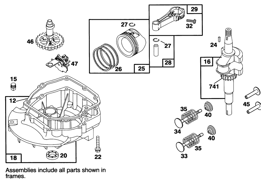 Engine Briggs & Stratton Model 127702-0115-01 Diagram and Parts List for 20908B 4900001 - 4999999 Toro Lawn Mower