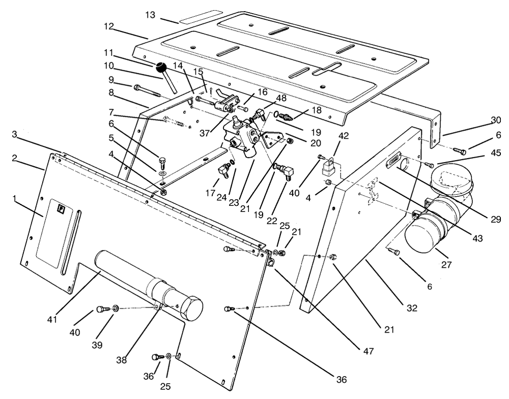 Seat Support Assembly Diagram and Parts List for 30612 890001 - 899999 Toro Lawn Tractor