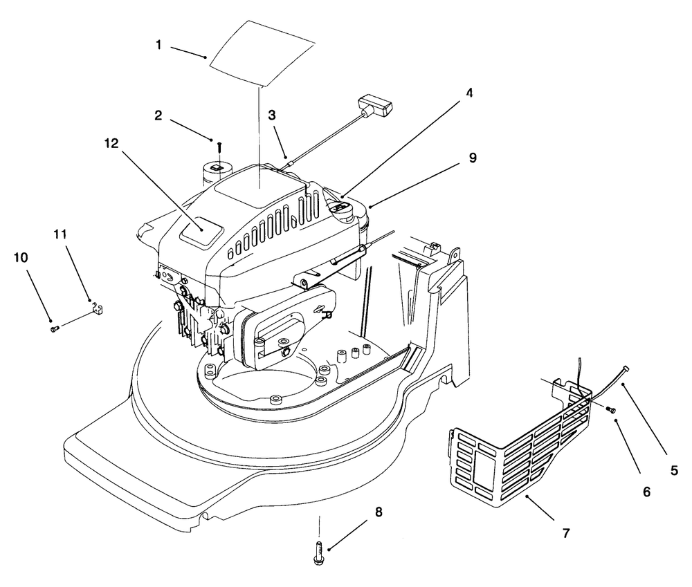Engine Assembly Diagram and Parts List for 20913B 69000001 - 69999999 Toro Lawn Mower