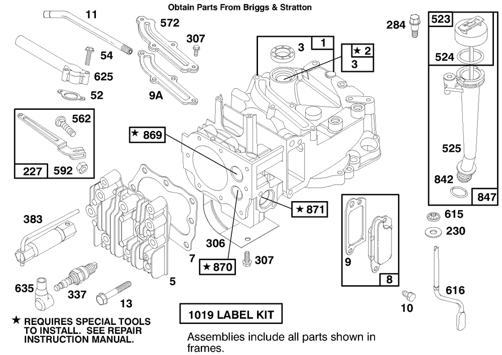 Engine Briggs & Stratton Model 12f802-0667-01 Diagram and Parts List for 20804 7900001 - 7999999 Toro Lawn Mower