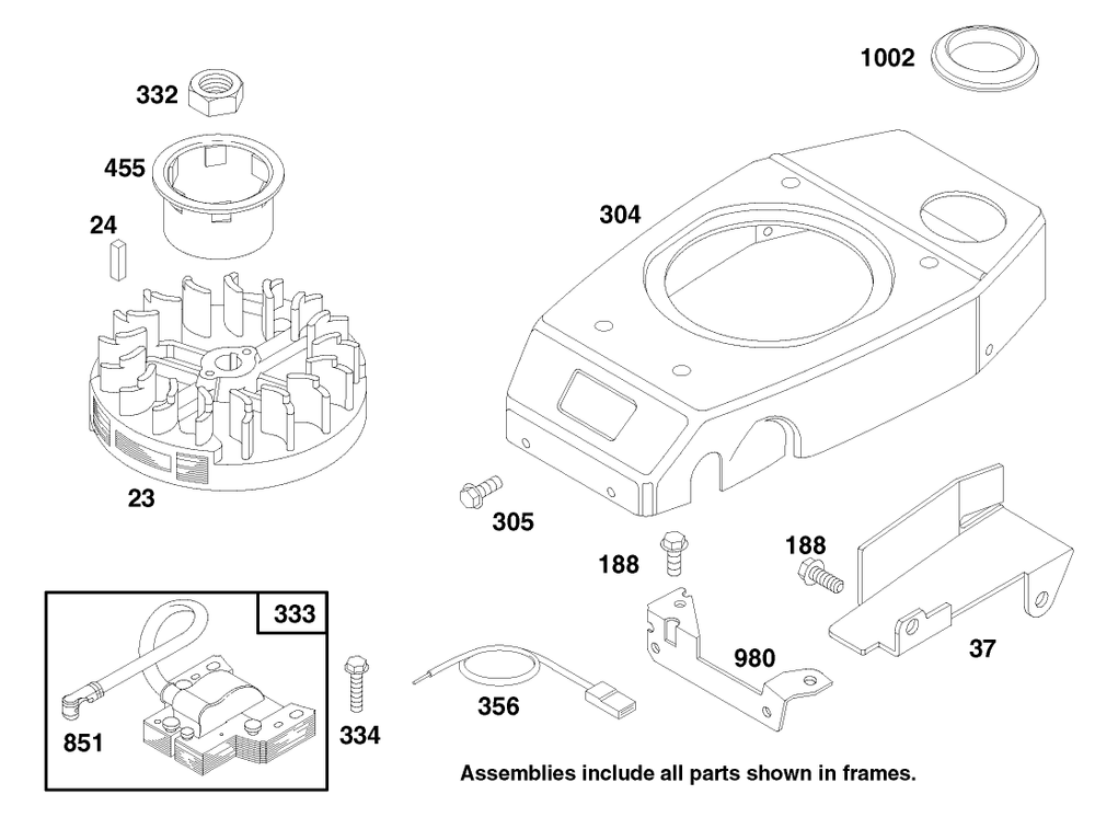 Engine Gts 150 Diagram and Parts List for 26633B 6900001 - 6999999 Toro Lawn Mower