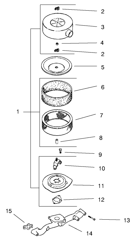 Group 10-Air Intake/Filtration Diagram and Parts List for 22300 890001 - 899999 Toro Lawn Tractor Accessories