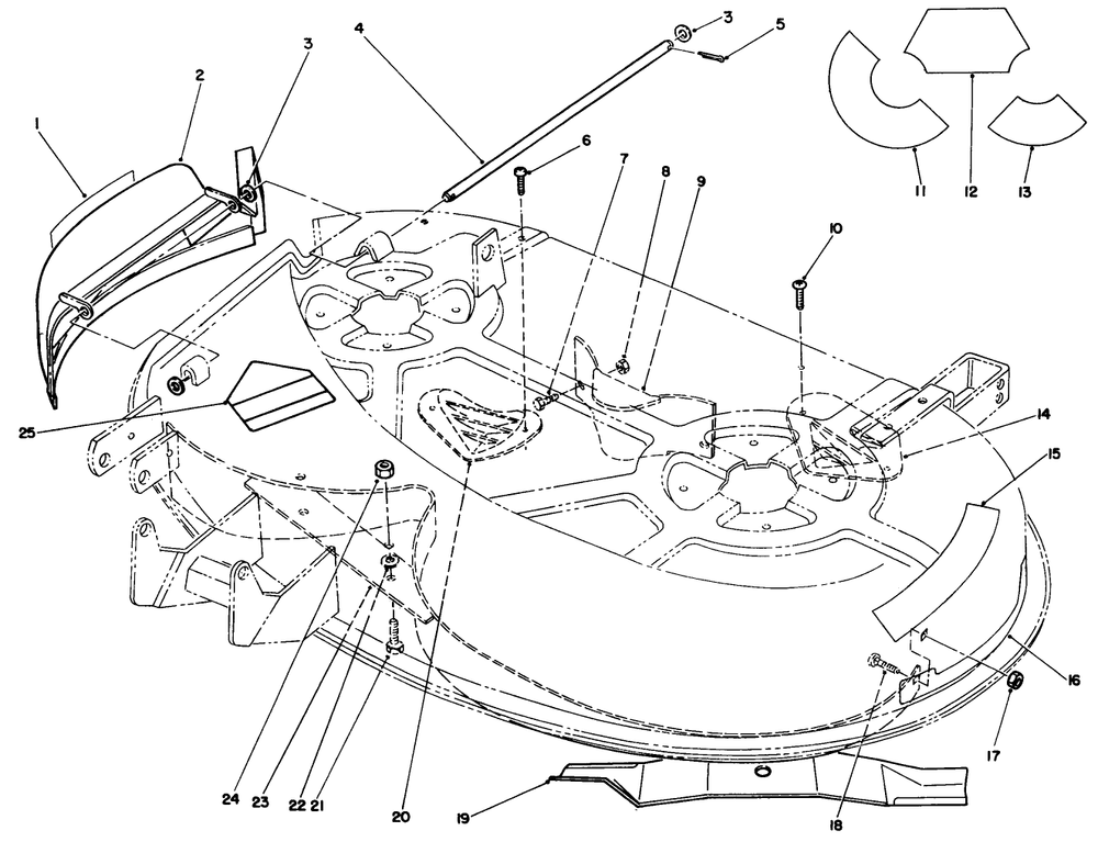 Recycler Kit Diagram and Parts List for 86031 1000001 - 1999999 Toro Lawn Mower