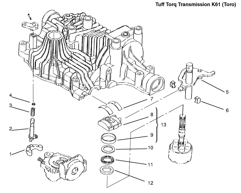 Range Shift Diagram and Parts List for 72110 6900001 - 6999999 Toro Lawn Tractor