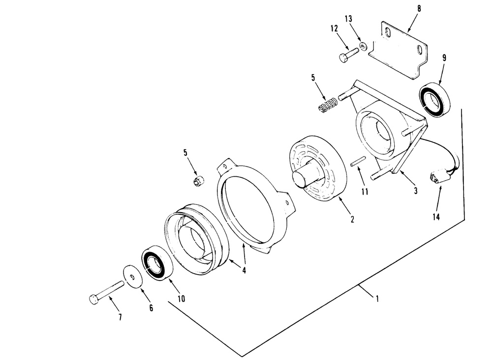 P.T.O. Electric Clutch Diagram and Parts List for 74140 590001 - 599999 Toro Lawn Tractor