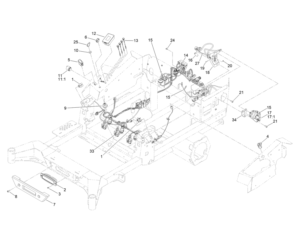 Electrical And Wire Harness Assembly Diagram and Parts List for 18765TE 400000000 - 414589899 Toro Lawn Tractor