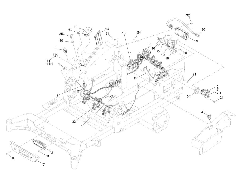 Electrical And Wire Harness Assembly Diagram and Parts List for 18752 400000000 - 414889586 Toro Lawn Tractor