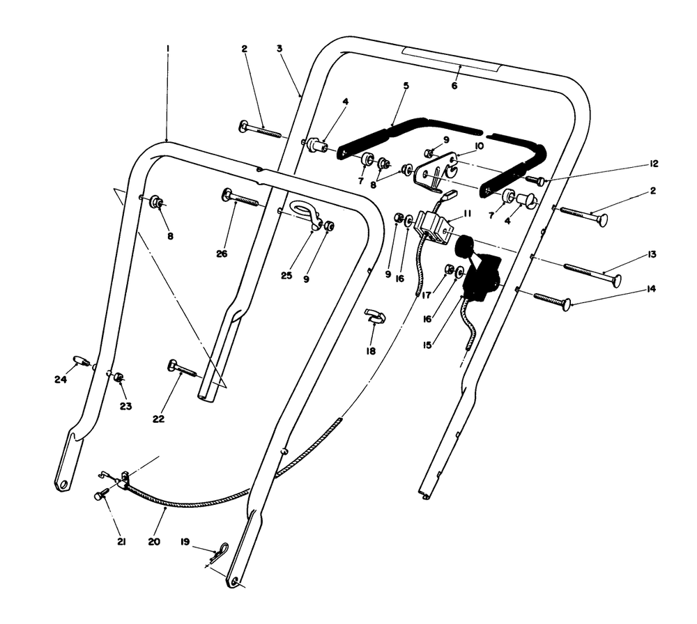 Bagging Kit No. 47-6510 (Optional) Diagram and Parts List for 16575C 8000001 - 8999999 Toro Lawn Mower