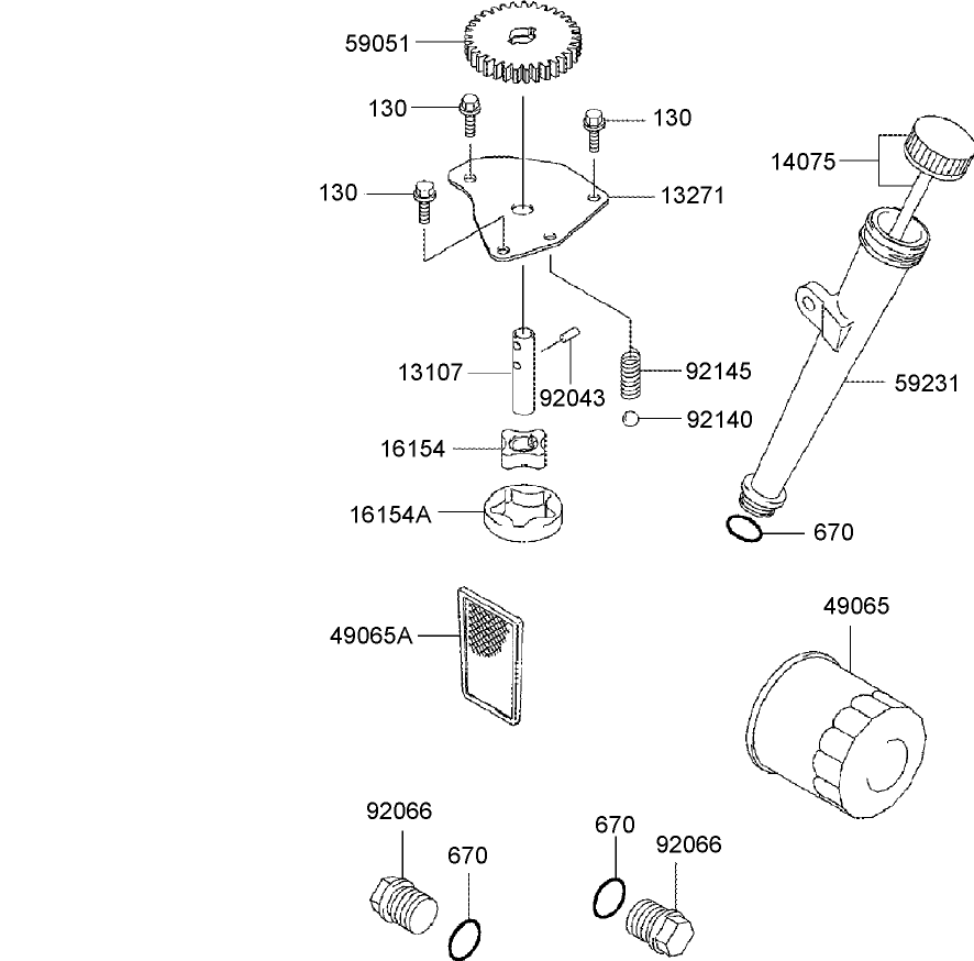 Lubrication Equipment Assembly Diagram and Parts List for 74410 (250007001-250999999)(2005) Toro Lawn Mower