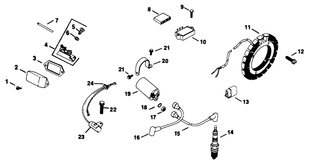 Ignition-Kohler Engine Model No. Kt17qs Type No. 24324 (Continued) Diagram and Parts List for 30754 7000001 - 7999999 Toro Lawn Tractor