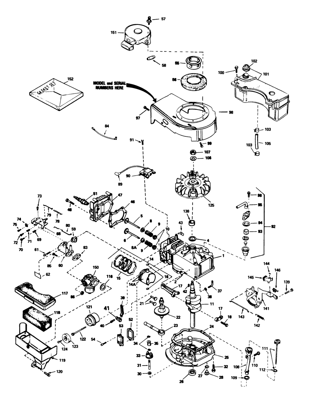 Engine Tecumseh Model No. Tvs100-44001 Diagram and Parts List for 16775 6000001 - 6999999 Toro Lawn Mower