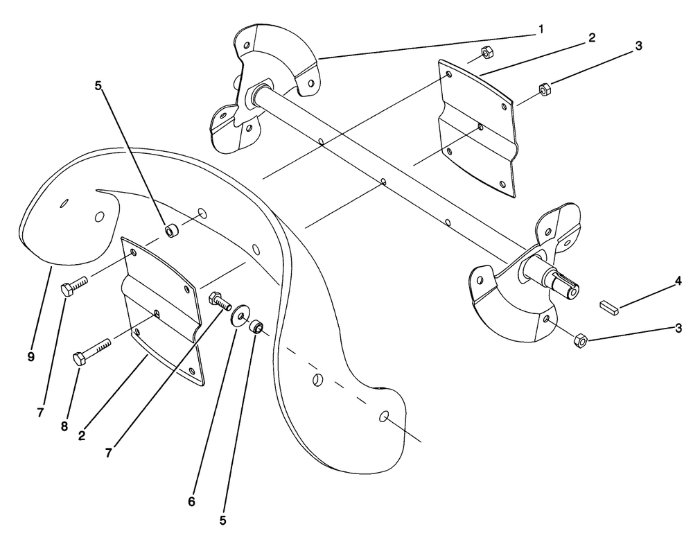 Rotor Assembly Diagram and Parts List for 38195 1000001 - 1999999 Toro Snow Blower