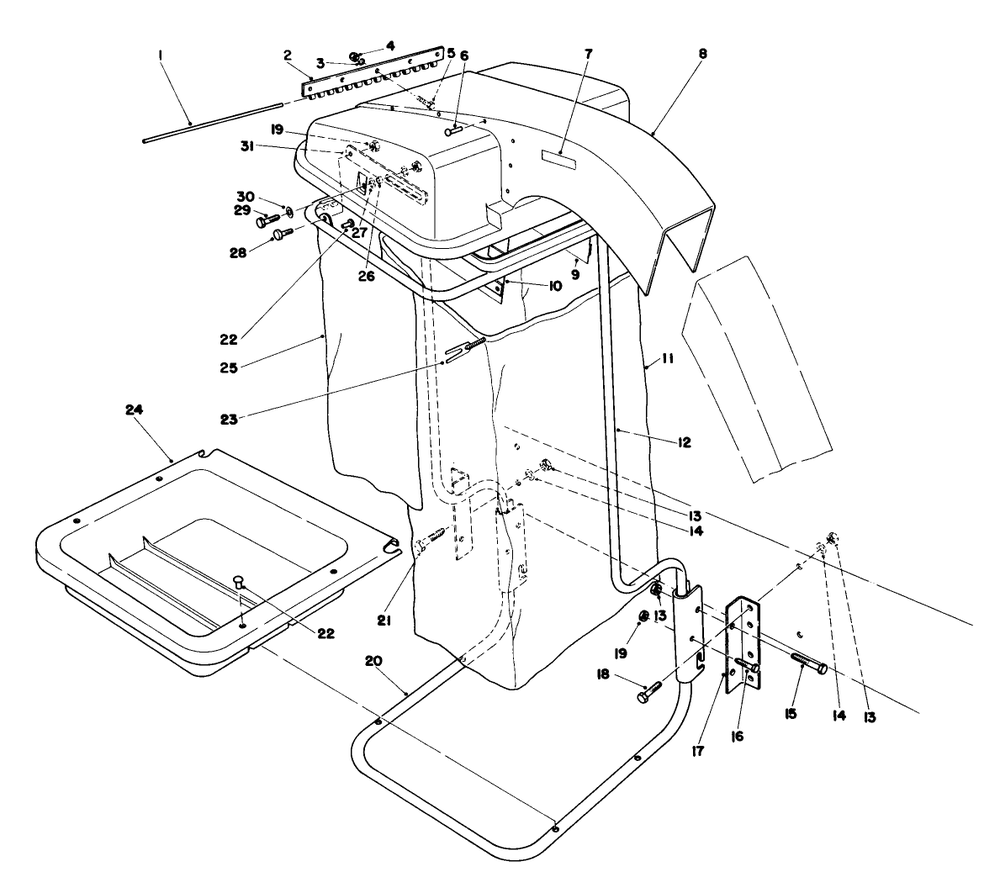 Grass Collection System Model No. 30557 (Continued) Diagram and Parts List for 30775 600001 - 699999 Toro Lawn Tractor