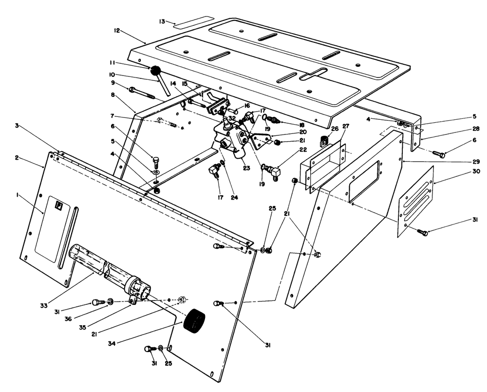 Seat Support Assembly Diagram and Parts List for 30754 0000001 - 0999999 Toro Lawn Tractor