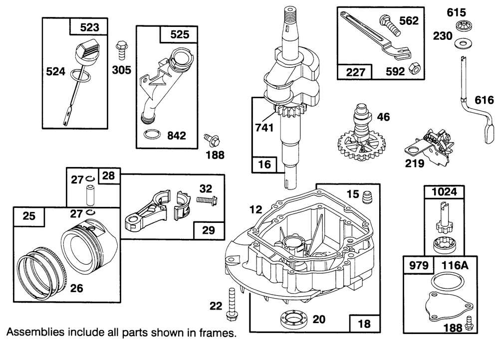 Engine Gts-150 Diagram and Parts List for 20766BC 59000001 - 59999999 Toro Lawn Mower
