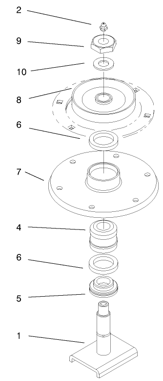 Spindle Housing Assembly No. 27-0870 Diagram and Parts List for 30135 890001 - 899999 Toro Lawn Mower