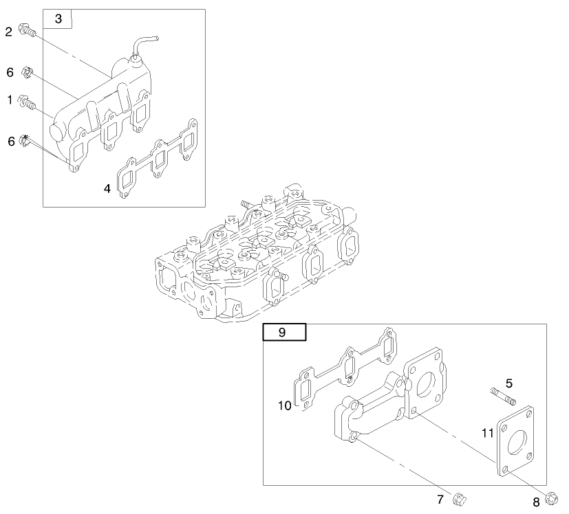 Engine Assembly Diagram and Parts List for 73550 8900001 - 8999999 Toro Lawn Tractor