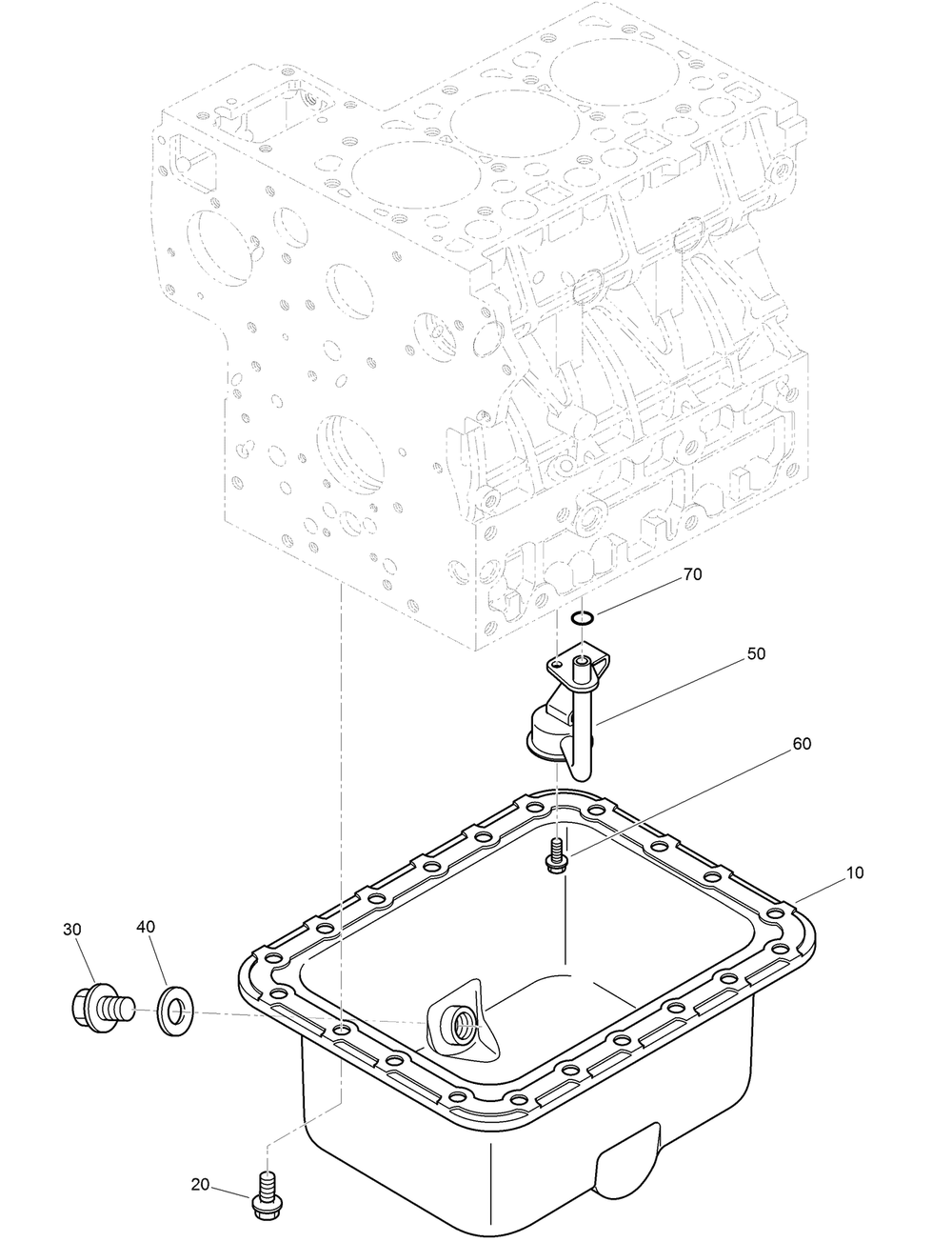 Oil Pan Assembly Diagram and Parts List for 22530 414400000 - 999999999 Toro Lawn Tractor Accessories