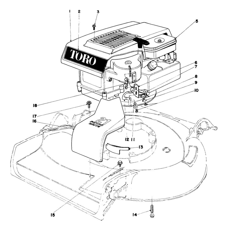 Engine Assembly Model 16287 Diagram and Parts List for 16155 9000001 - 9999999 Toro Lawn Mower