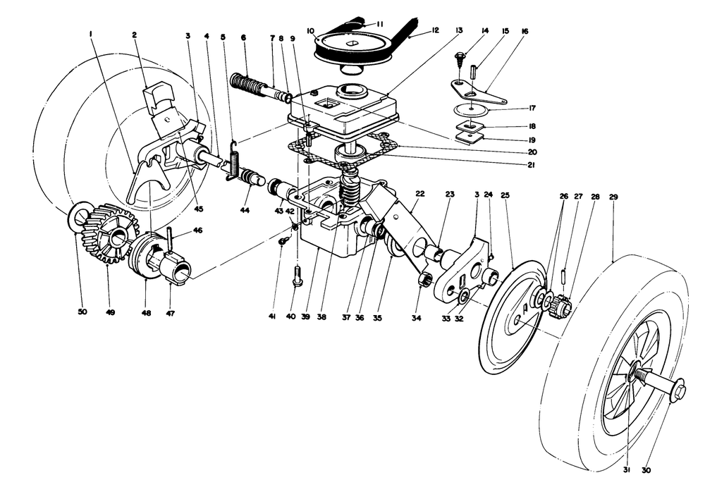 Gear Case Assembly Diagram and Parts List for 16785 7000001 - 7999999 Toro Lawn Mower