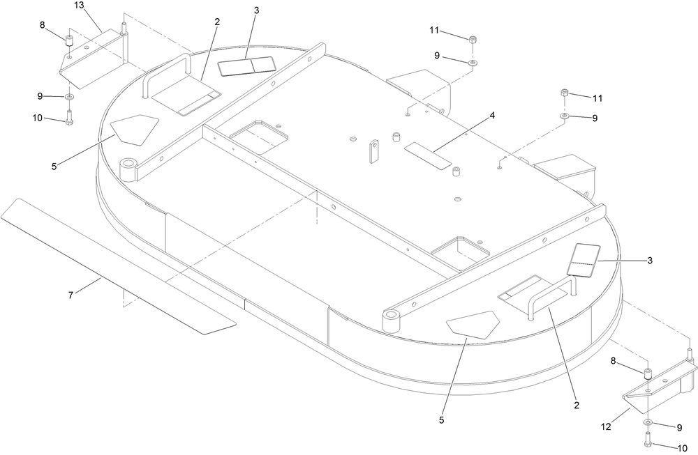 Deck Decal Assembly Diagram and Parts List for 74313 402090000-403319680 Toro Lawn Tractor