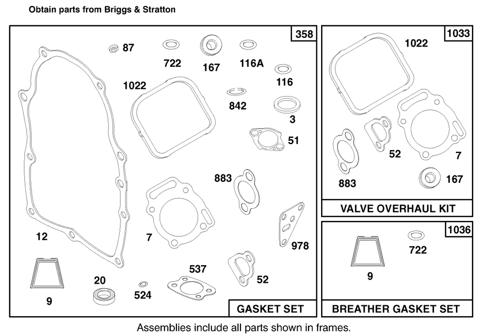 Engine Briggs & Stratton Model 303776-1188-A1 Diagram and Parts List for 30188 7900001 - 7999999 Toro Lawn Tractor Accessories