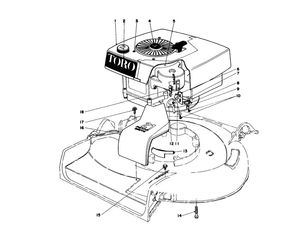 Engine Assembly Diagram and Parts List for 16320 1000001 - 1999999 Toro Lawn Mower