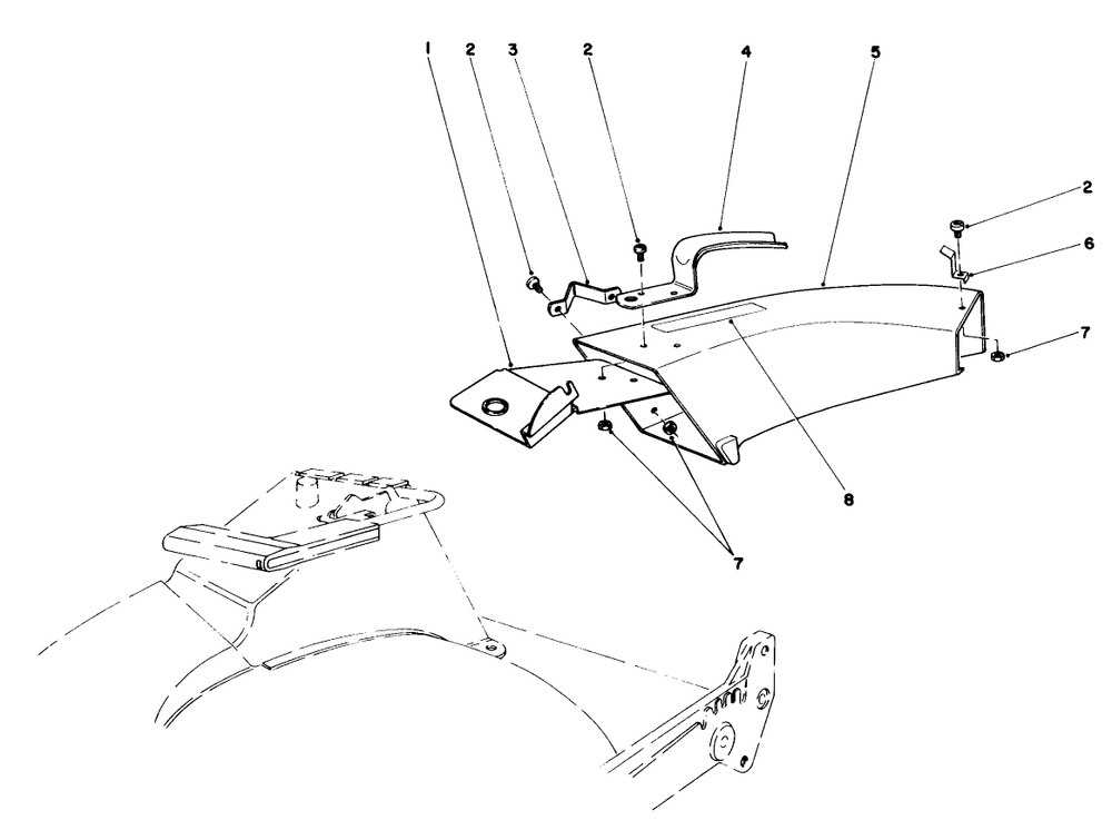 Side Discharge Chute Model No. 59108 (Optional) Diagram and Parts List for 20715C 5000001 - 5999999 Toro Lawn Mower