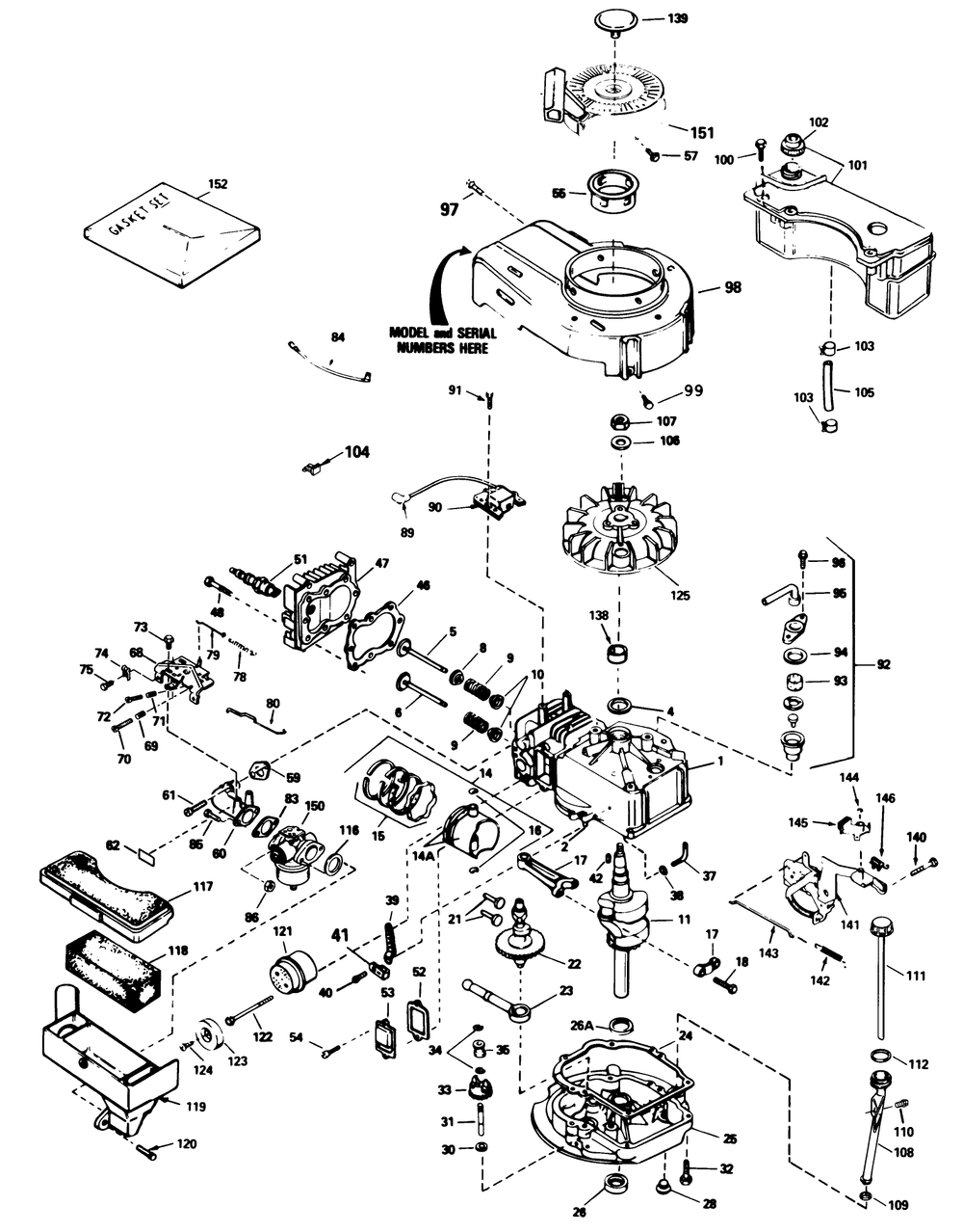 Engine Tecumseh Model No. Tvs100-44012b Diagram and Parts List for 16575 8012679 - 8999999 Toro Lawn Mower