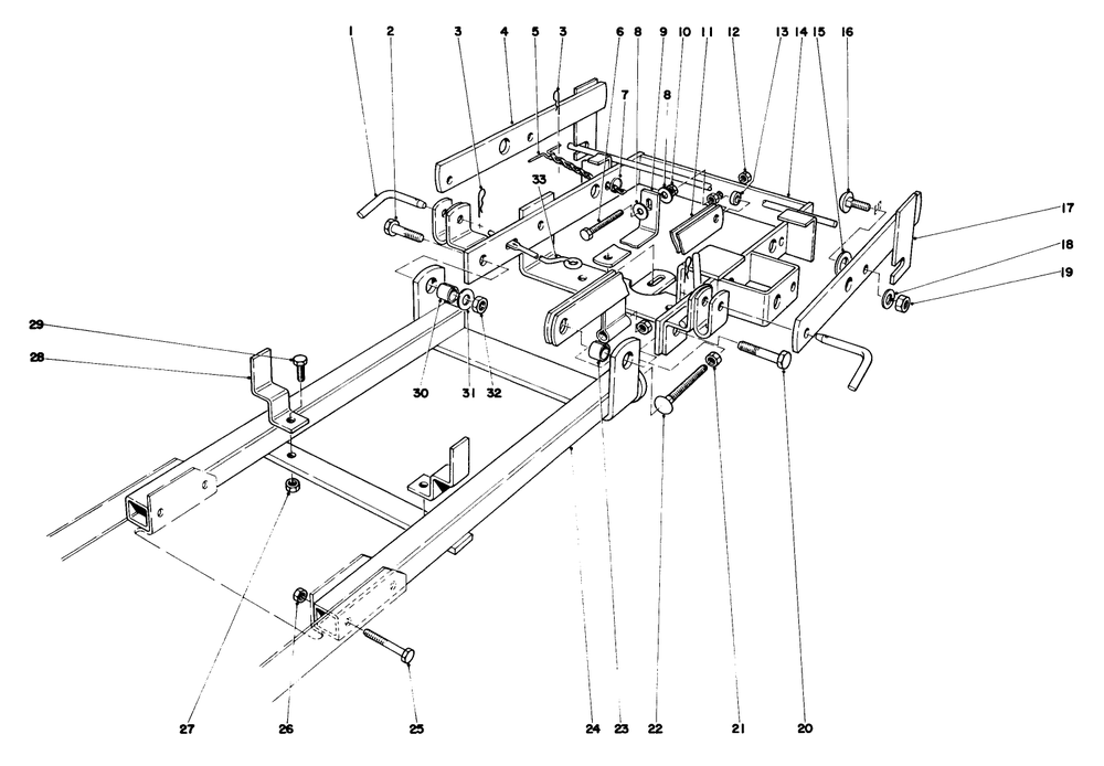 36" Snowthrower Attachment Model 59136 Diagram and Parts List for 57357 3000001 - 3999999 Toro Lawn Tractor