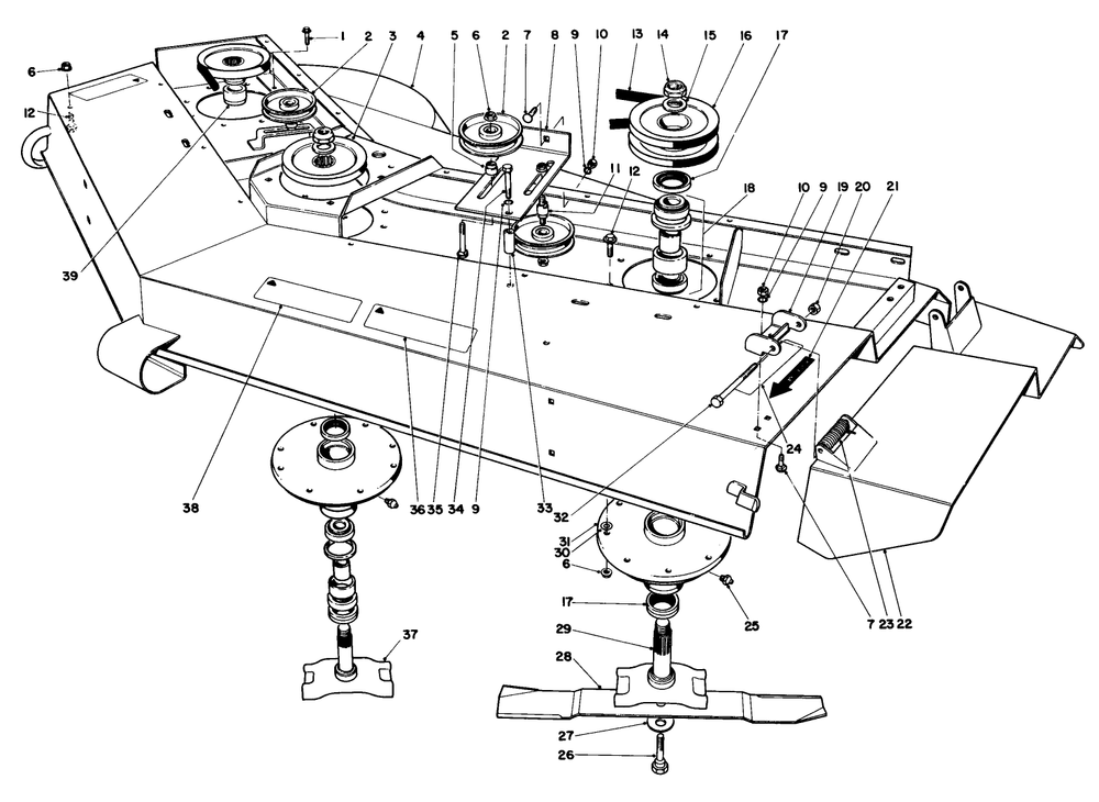 Cutting Unit Model No. 30721 Diagram and Parts List for 30721 80001 - 89999 Toro Lawn Mower