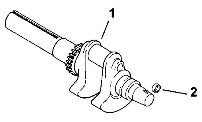 Crankshaft Diagram and Parts List for 74182 (890184-891199)(1998) Toro Lawn Tractor