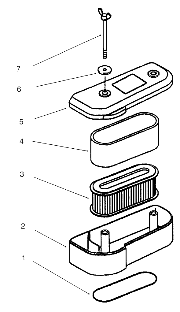Air-Filter Diagram and Parts List for 30166 590001 - 599999 Toro Lawn Tractor Accessories