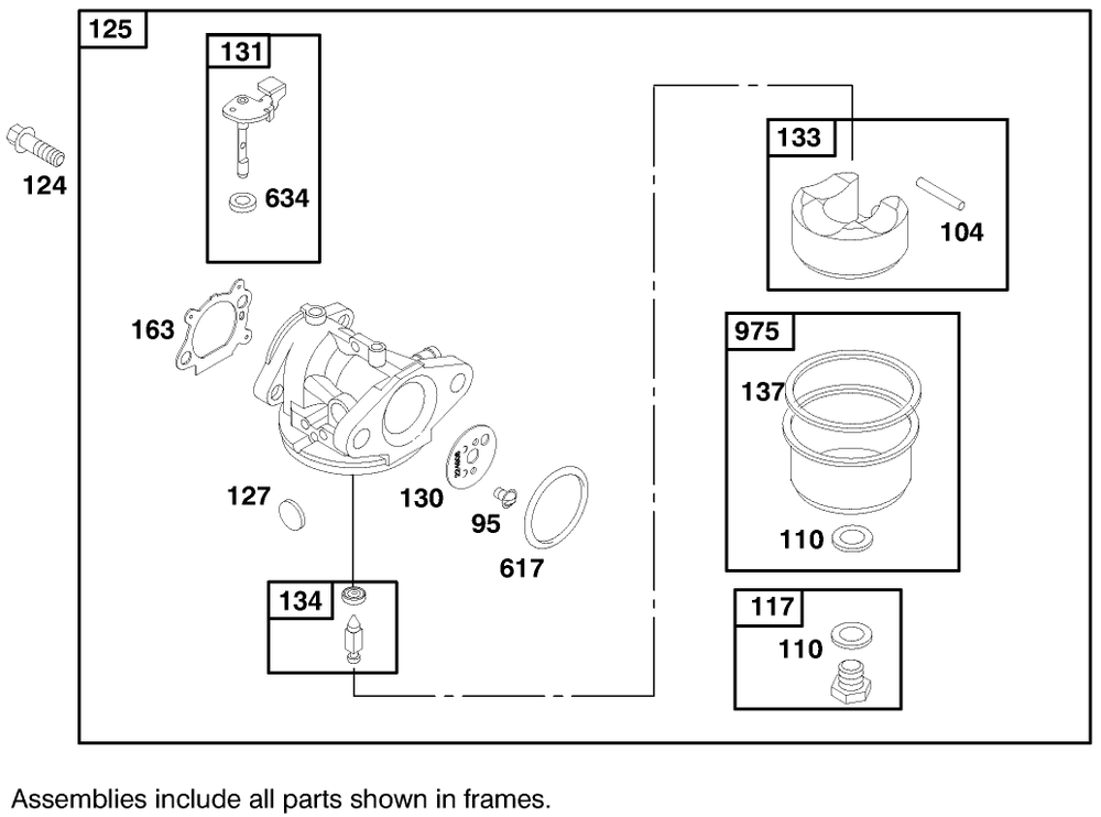 Engine Briggs & Stratton Model 127802-1761-E1 Diagram and Parts List for 21012 8900001 - 8999999 Toro Lawn Mower