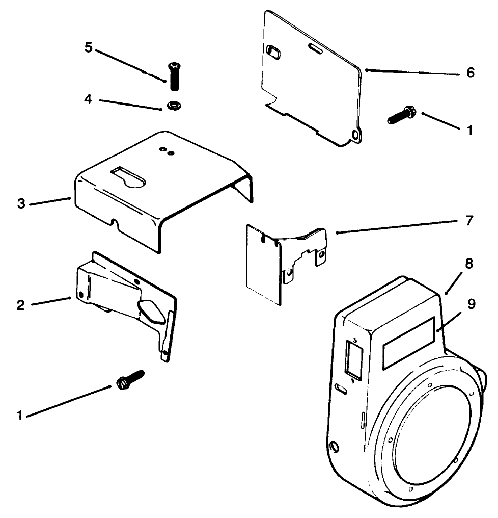 Baffles And Shrouds Diagram and Parts List for 73401 5901261 - 5999999 Toro Lawn Tractor