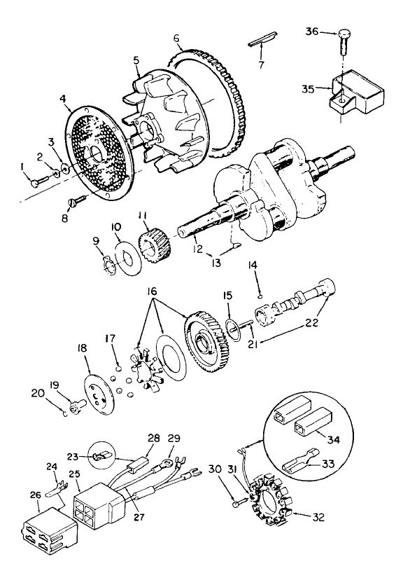 Blower & Crankshaft - Onan P220g Type I/10808h Diagram and Parts List for 30620 790001 - 799999 Toro Lawn Tractor