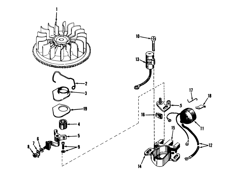 Magnet0 N0. 610694a (7 H.P. Snowthrower Model No. 31677) Diagram and Parts List for 31625 5000001 - 5999999 Toro Snow Blower
