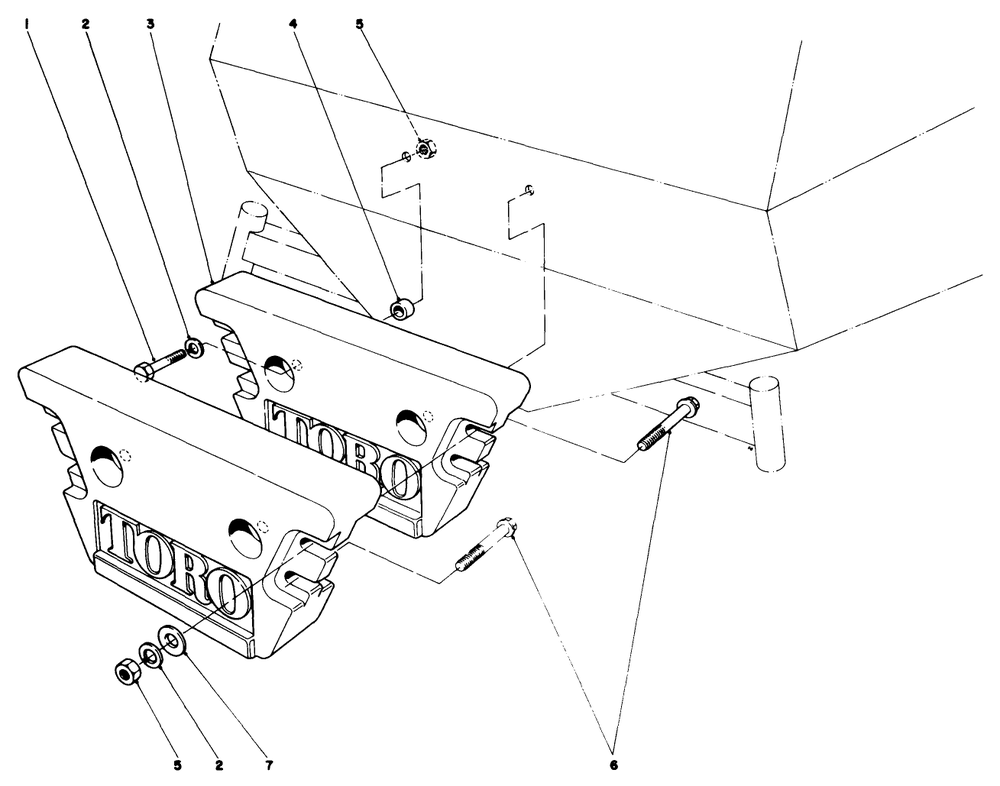 Rear Weight Kit No. 24-5780 (Optional) Diagram and Parts List for 30798 9000001 - 9999999 Toro Lawn Tractor