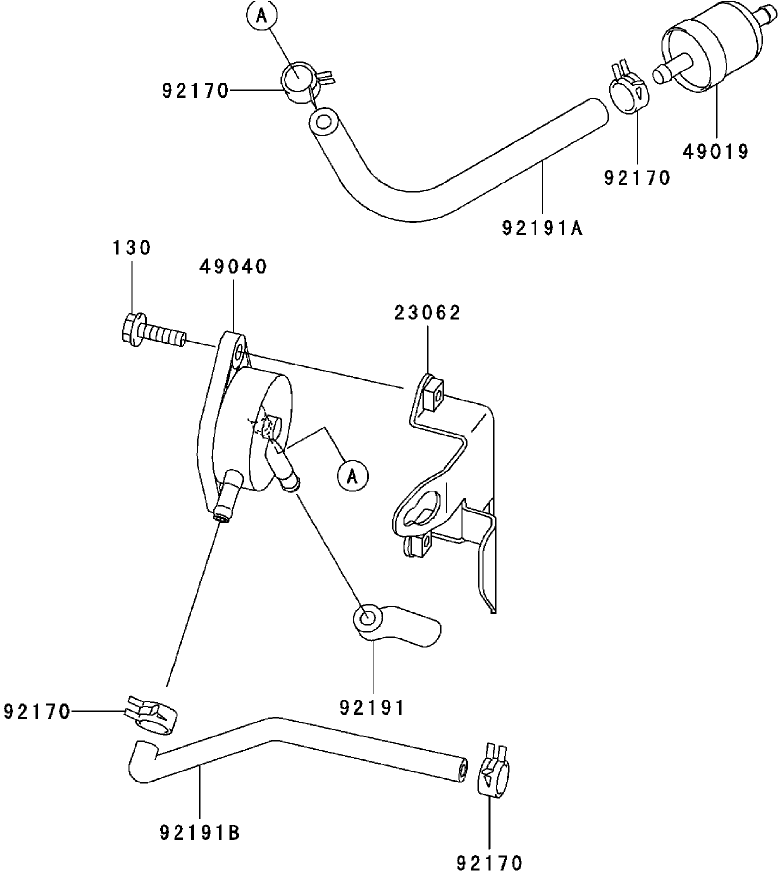 Fuel Tank / Fuel Valve Assembly Diagram and Parts List for 74558 (290000001-290000209)(2009) Toro Lawn Mower