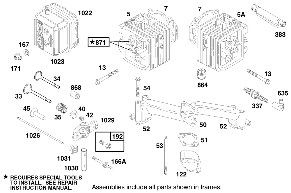 Engine Briggs & Strattonâ Model Diagram and Parts List for 30189 790001 - 799999 Toro Lawn Tractor Accessories