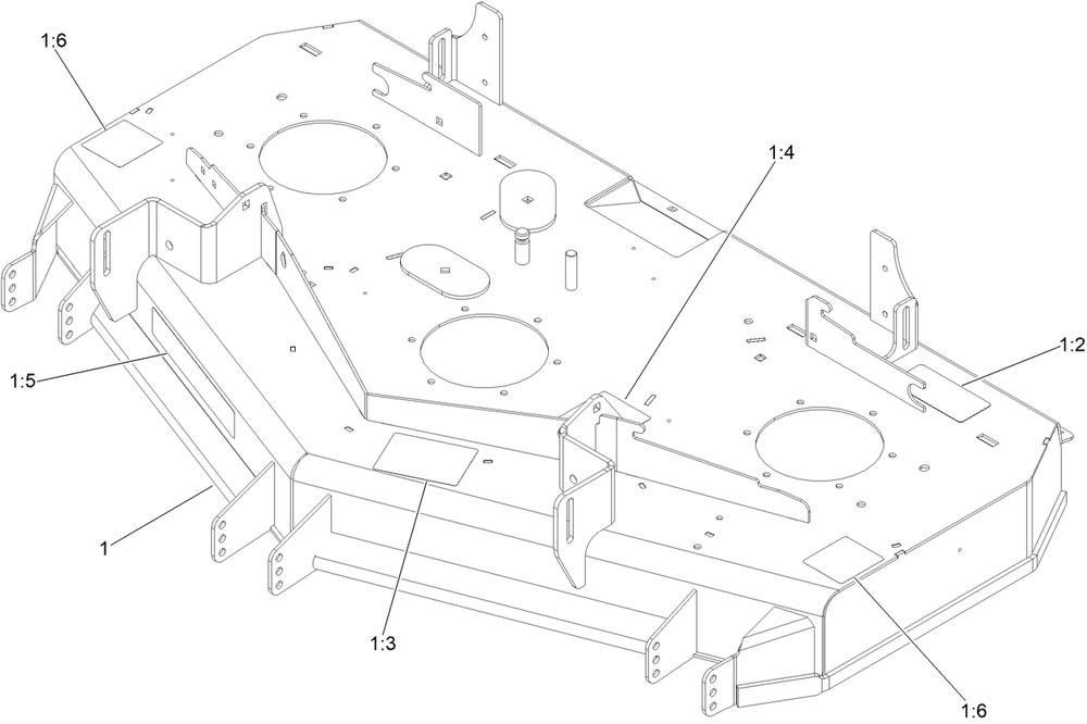 Deck Decal Assembly No. 134-4546 Diagram and Parts List for 74456TE 414401000 - 999999999 Toro Lawn Tractor