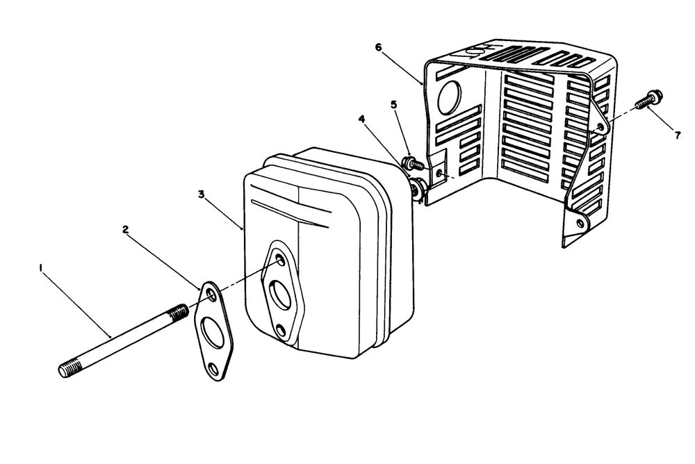 Muffler Assembly (Model No. Vmj8) Diagram and Parts List for 20622 0000001 - 0003101 Toro Lawn Mower
