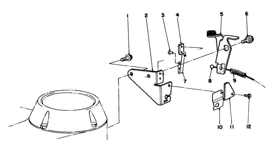 Brake Assembly Diagram and Parts List for 22042 1000001 - 1999999 Toro Lawn Mower