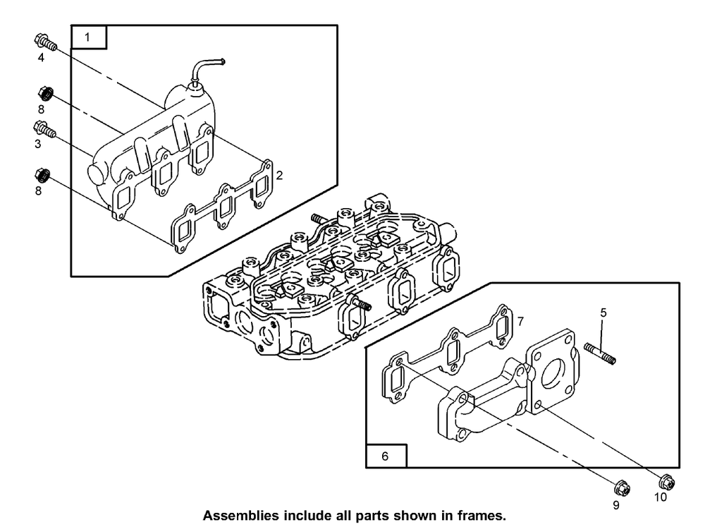 Manifold Assembly Diagram and Parts List for 74268 (313000001-313999999)(2013) Toro Lawn Mower