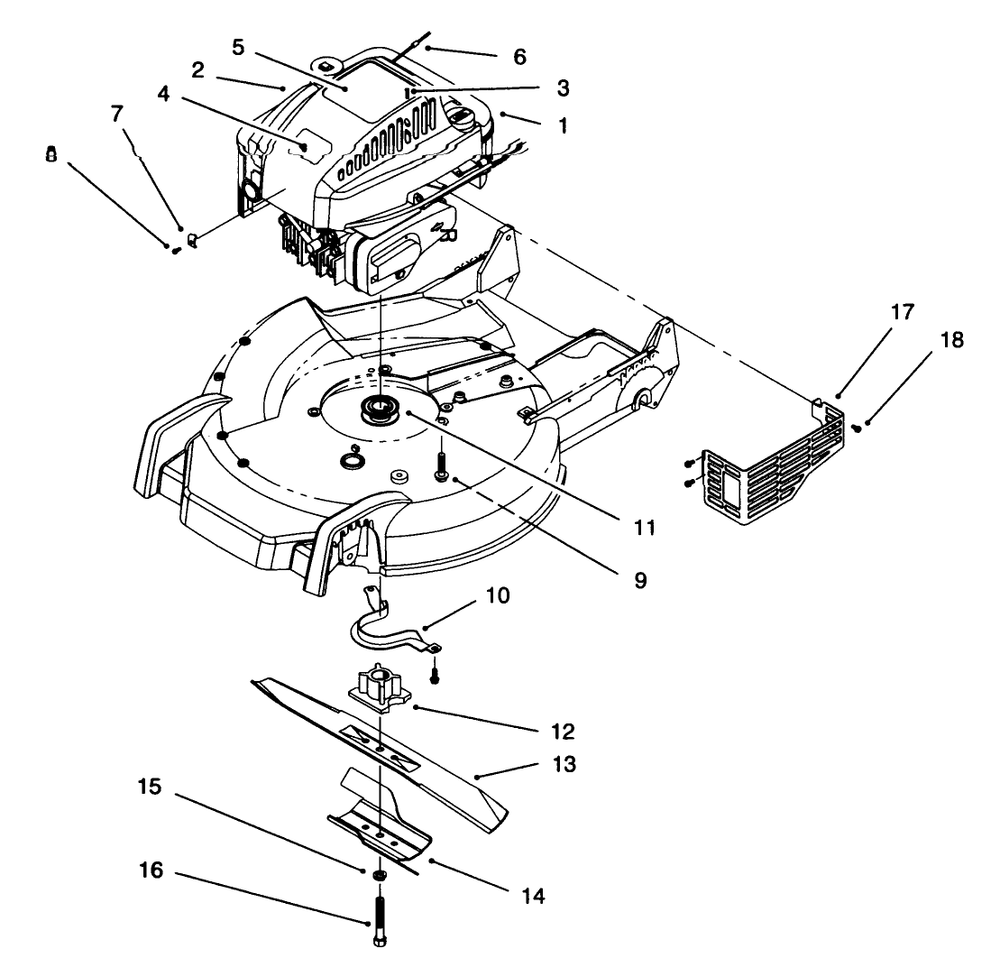 Engine Assembly Diagram and Parts List for 20463 5900001 - 5999999 Toro Lawn Mower